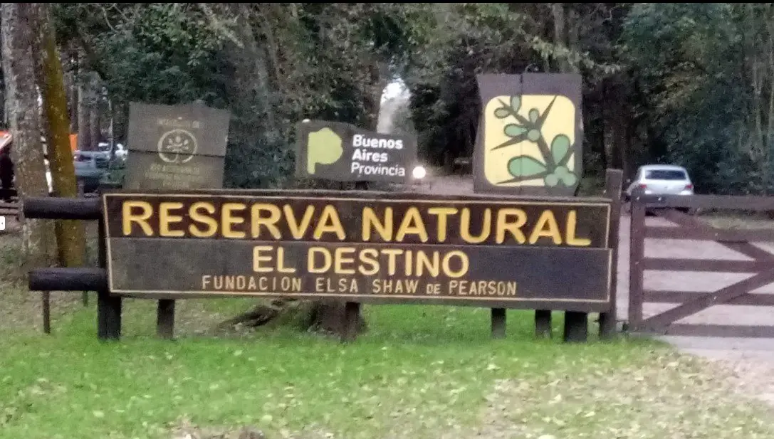 entrada a la reserva natural el destino en buenos aires argentina