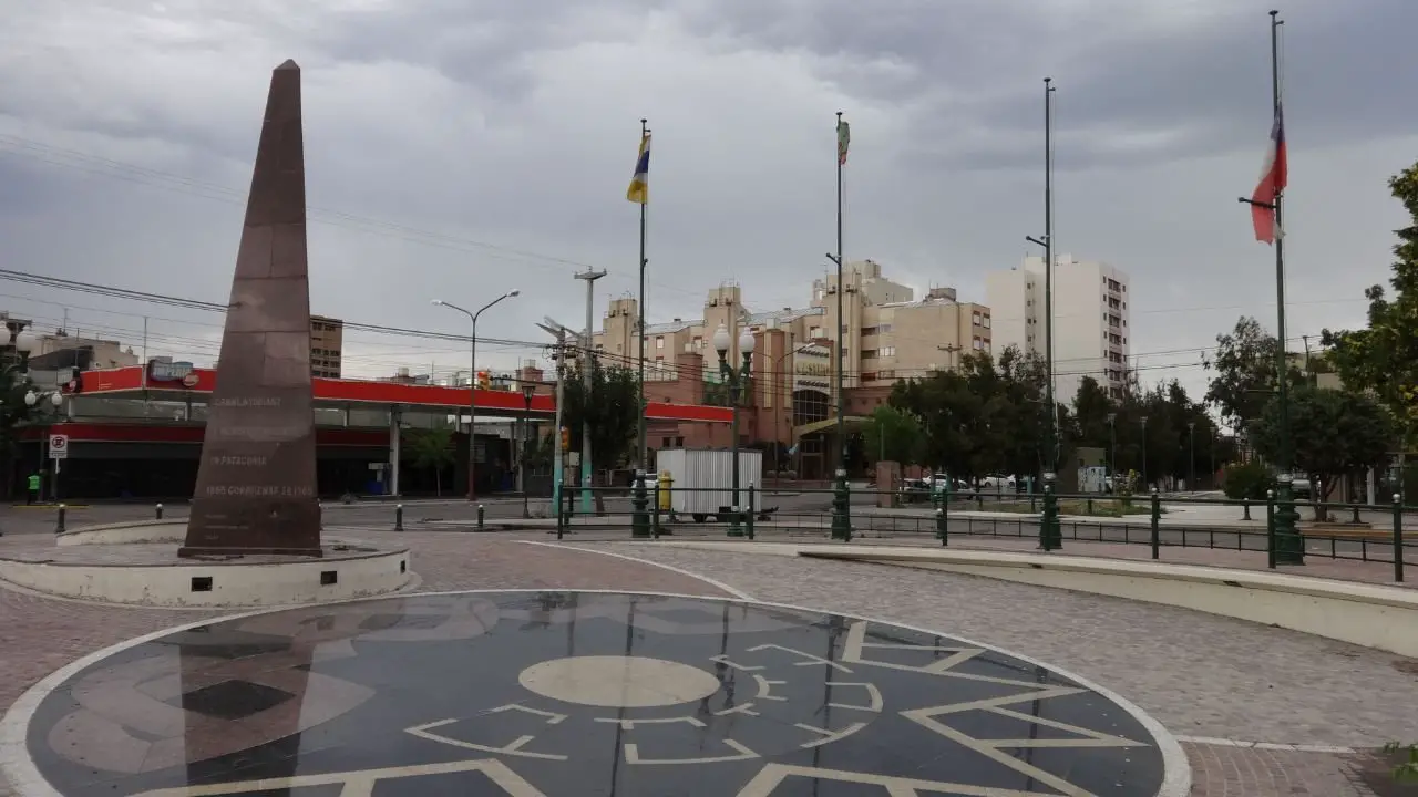 Plaza de Trelew en Chubut Argentina